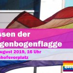 Hissen der Regenbogenflagge
